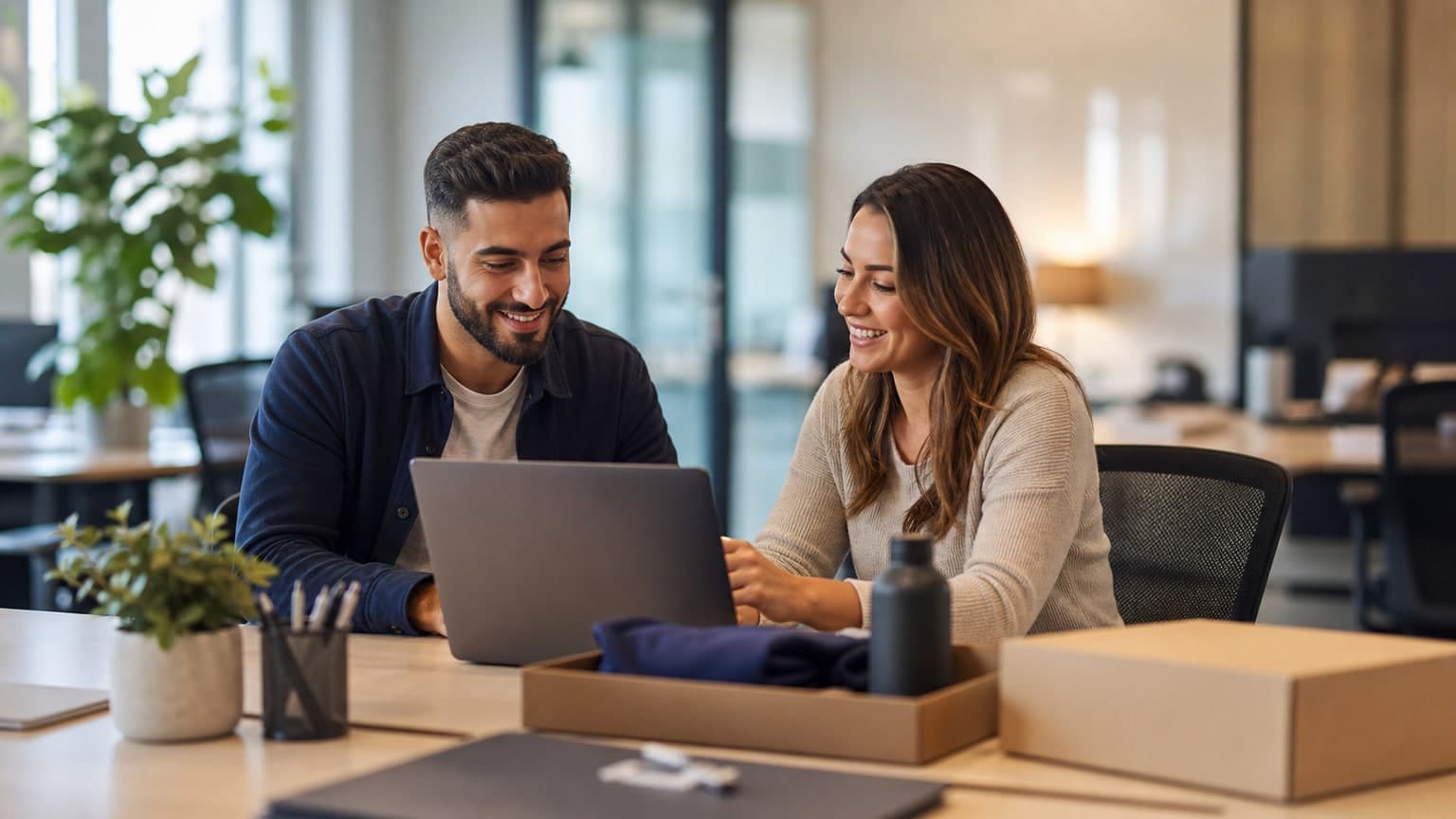 New hire being welcomed during onboarding
